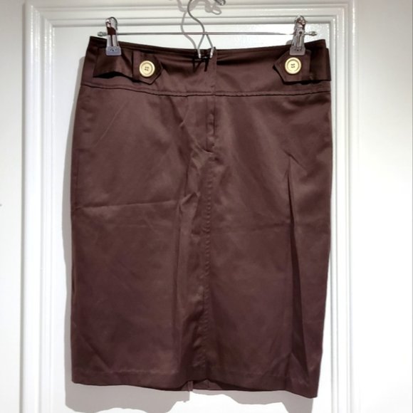 Costa Blanca Satin Higb Waisted Pencil Skirt- Size 4 - Picture 6 of 10